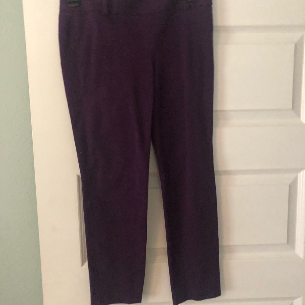 JCrew deep purple stretch work pants